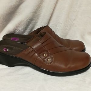 Clarks slip on mules